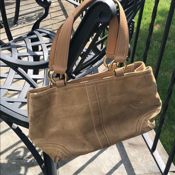 Coach Bag in tan suede - Picture 4 of 8